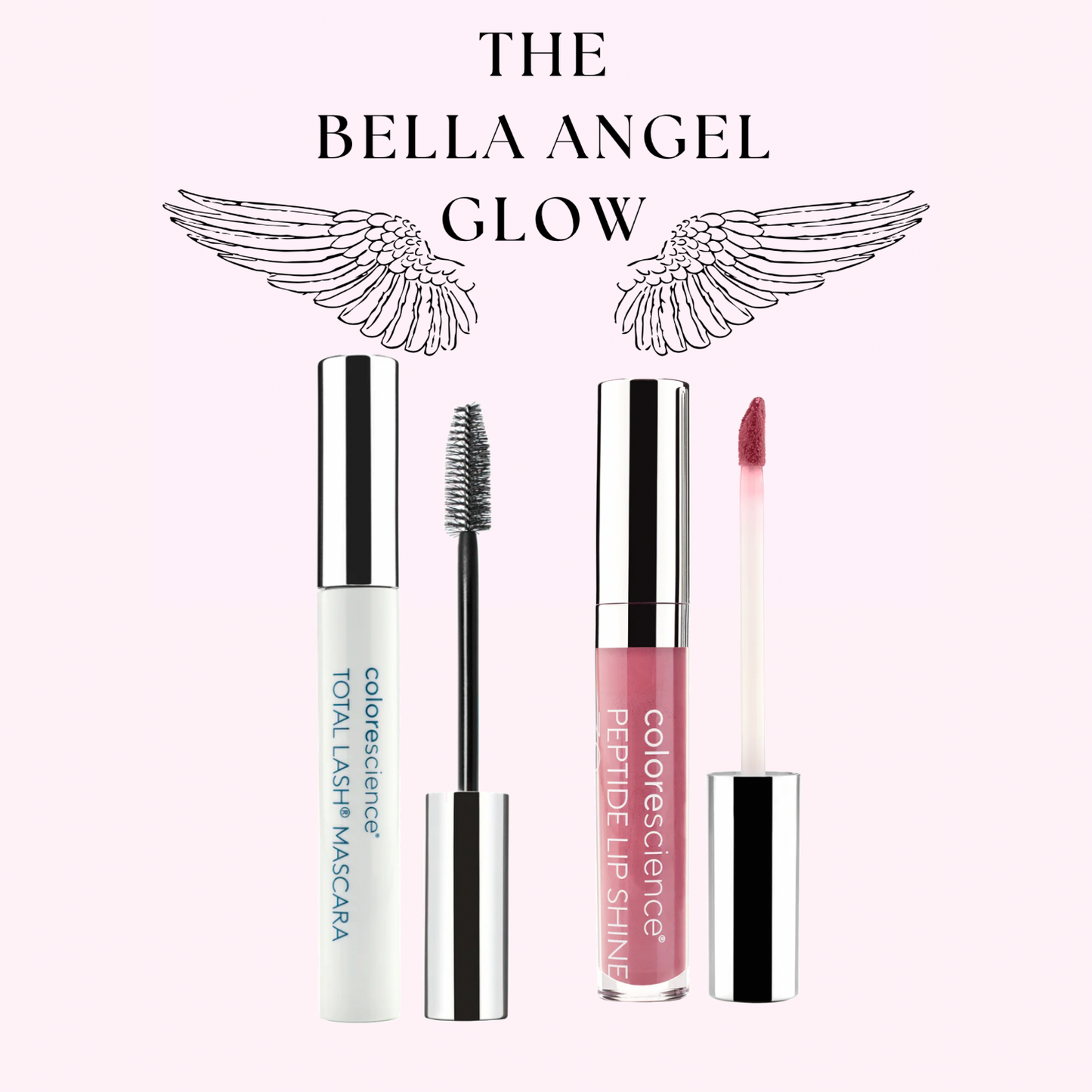 Shine and Lengthen Gift Bundle Colorescience Total Lash Mascara + Rose Lip Shine
